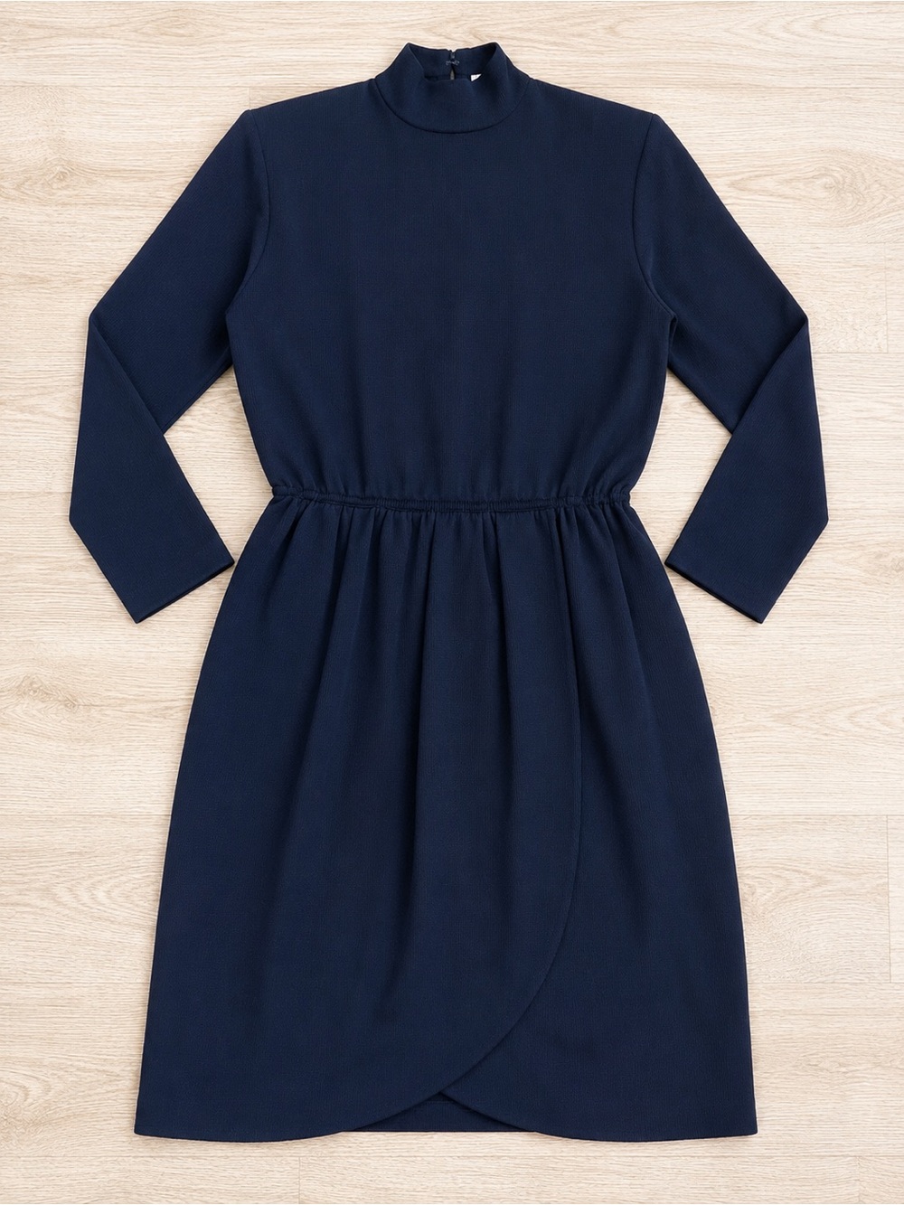 St. John Evening Black Mock Neck Long Sleeve Dress Elegant Minimalist Cocktail